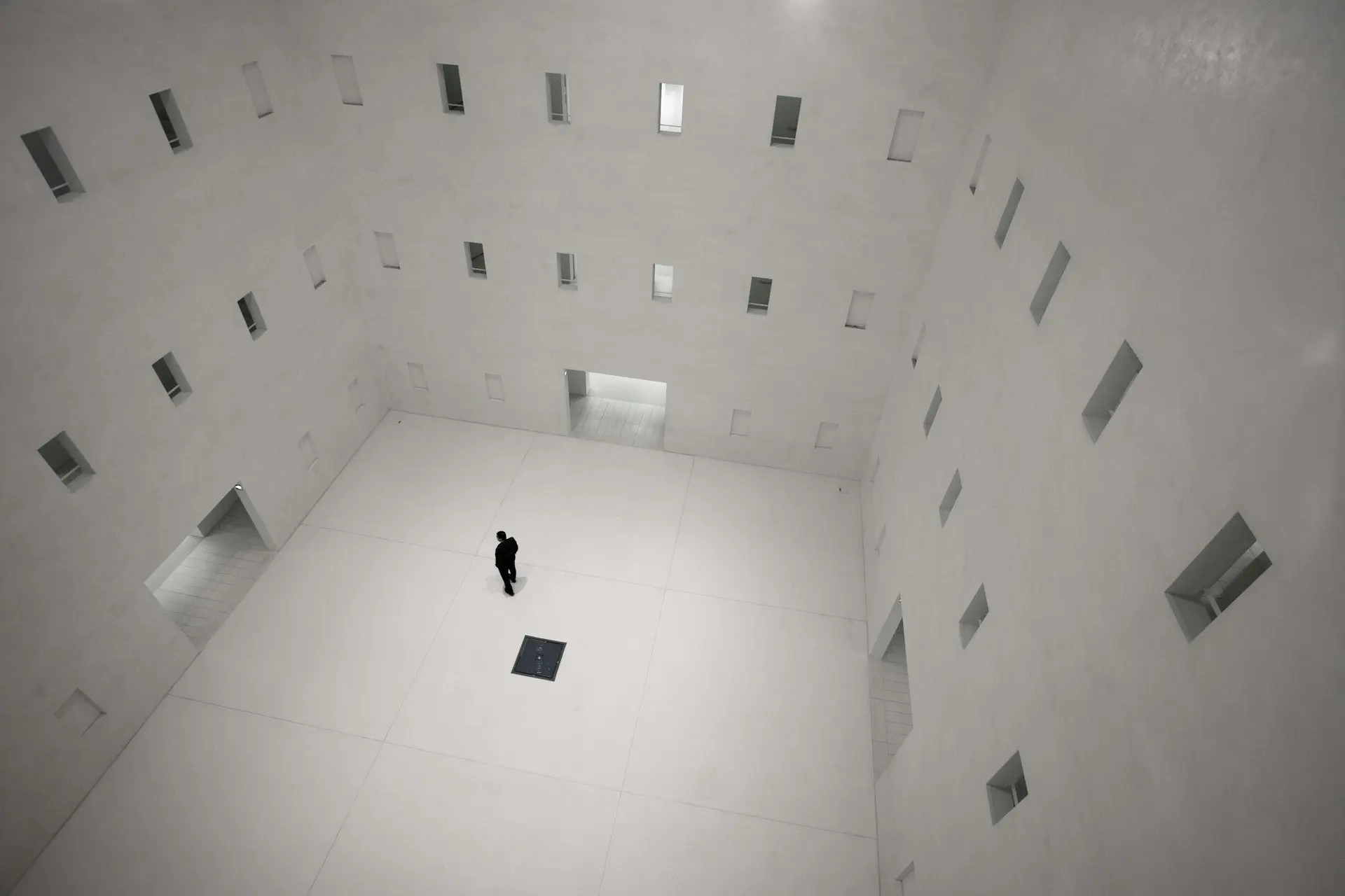 white and gray floor tiles